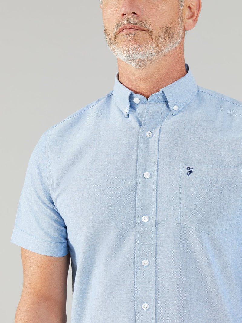 Short Sleeve Button Down Shirt - Regatta Blue