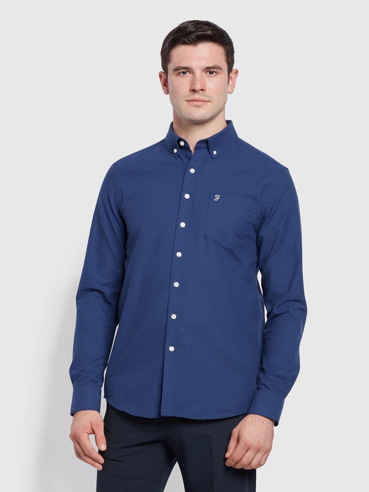 Drayton Long Sleeve Button Down Shirt - Midnight Blue