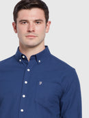 Drayton Long Sleeve Button Down Shirt - Midnight Blue