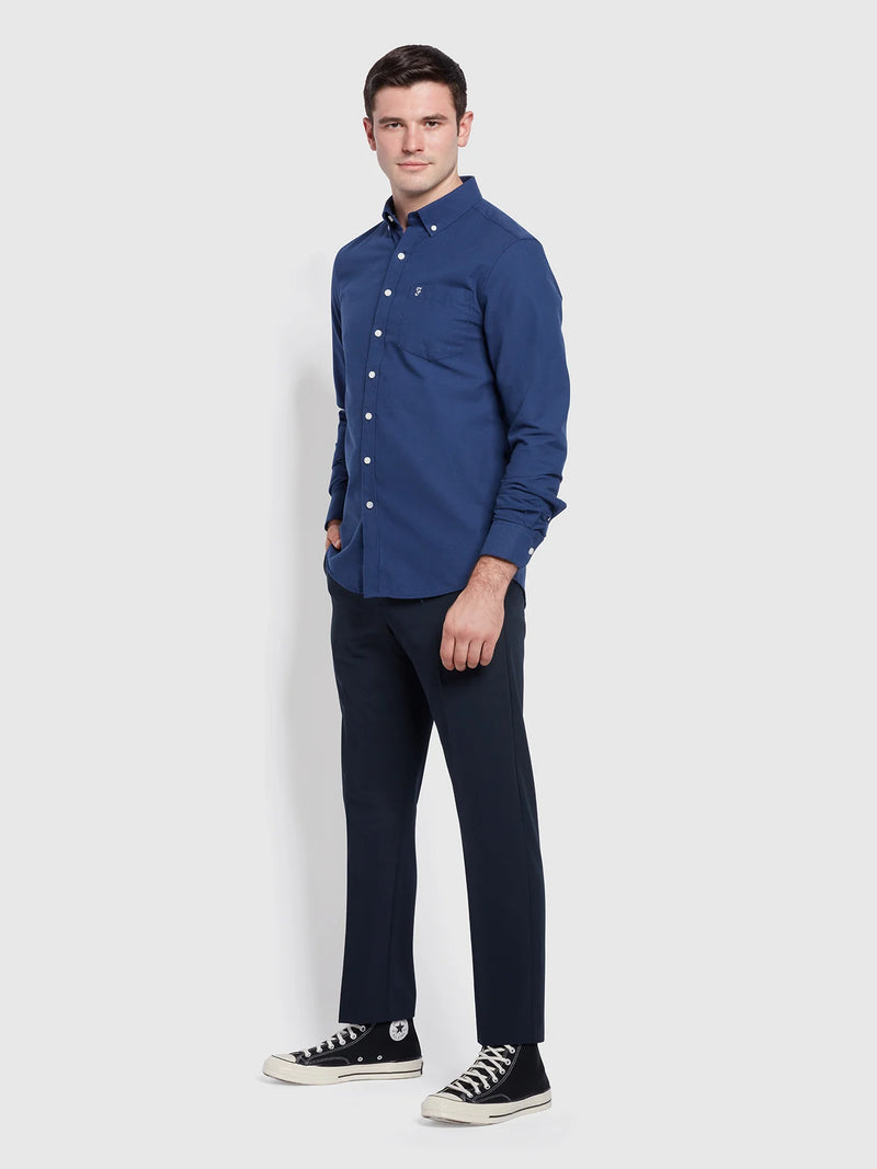 Drayton Long Sleeve Button Down Shirt - Midnight Blue