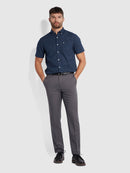 Evans Short Sleeve Check Shirt - Regatta Blue