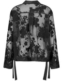 Modern Dress Up Lace Blouse - Black