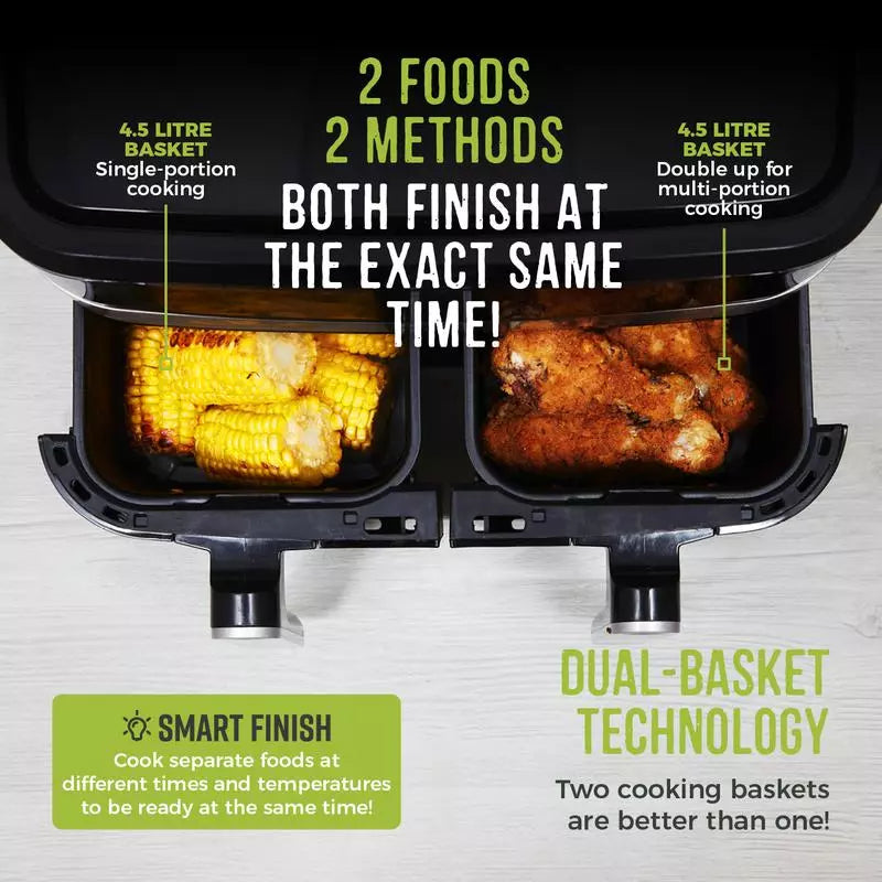 Vortx 9L Dual Basket Air Fryer