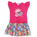 Knit and Poplin Dress - Rosa