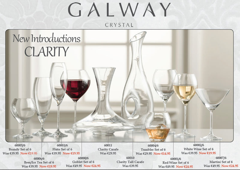 Galway Crystal Clarity Tall Carafe