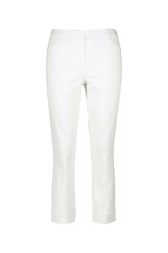 Cindy Slim Trouser - White Denim