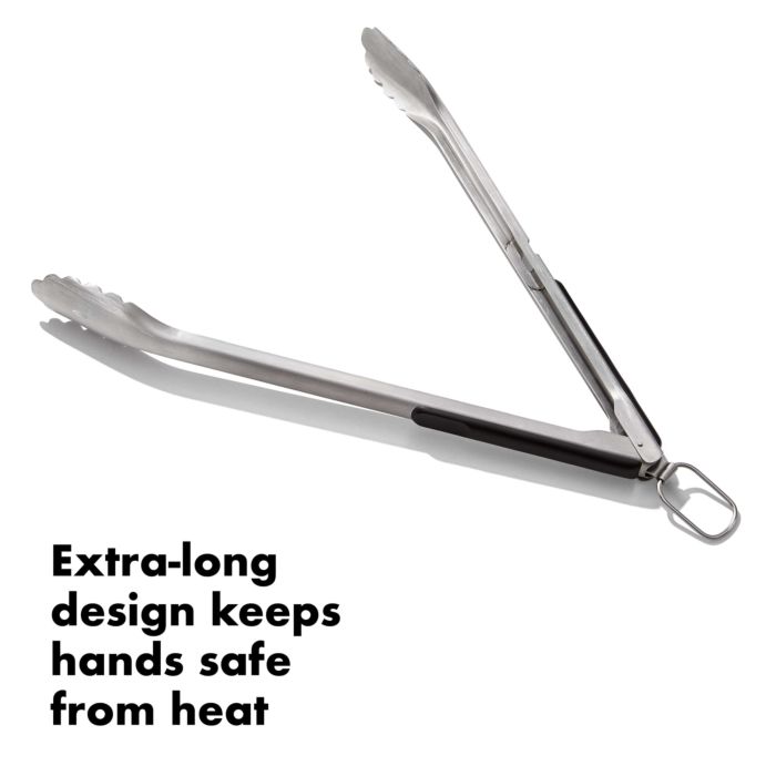 Grilling Tongs with Built-In Bottle Opener