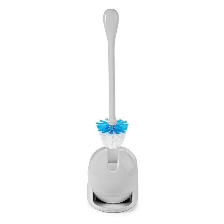 Compact Toilet Brush & Container Grey