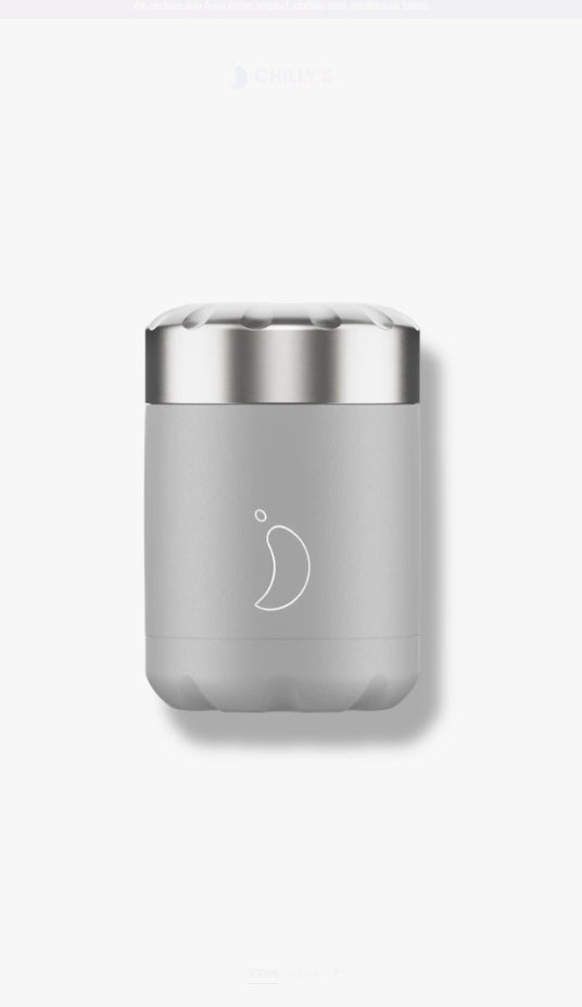 300ml Food Pot Monochrome Grey