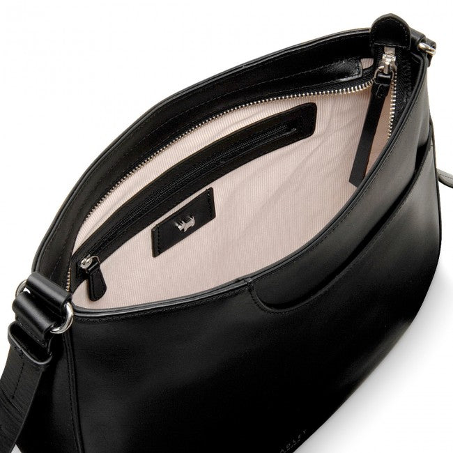 London Pockets Large Ziptop Shoulder Bag - Black