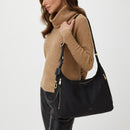 Finsbury Park Medium Ziptop Shoulder Bag - Black
