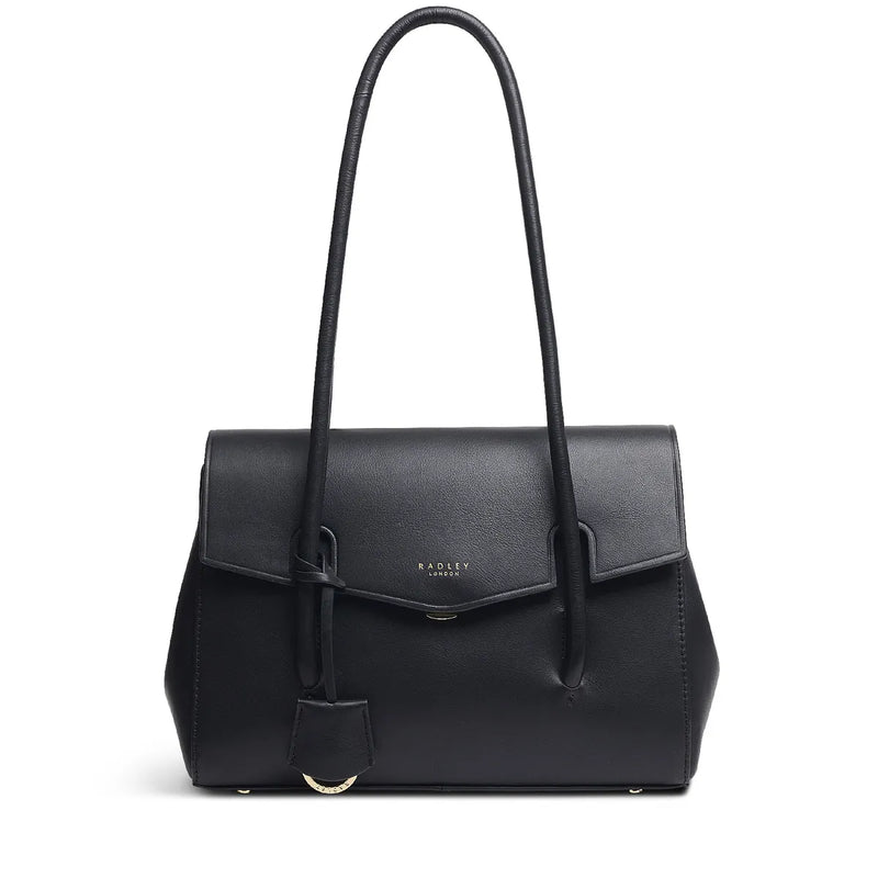 Apsley Road Medium Flapover Tote - Black