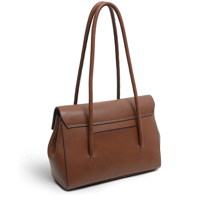 Apsley Road Medium Flapover Tote - Tan