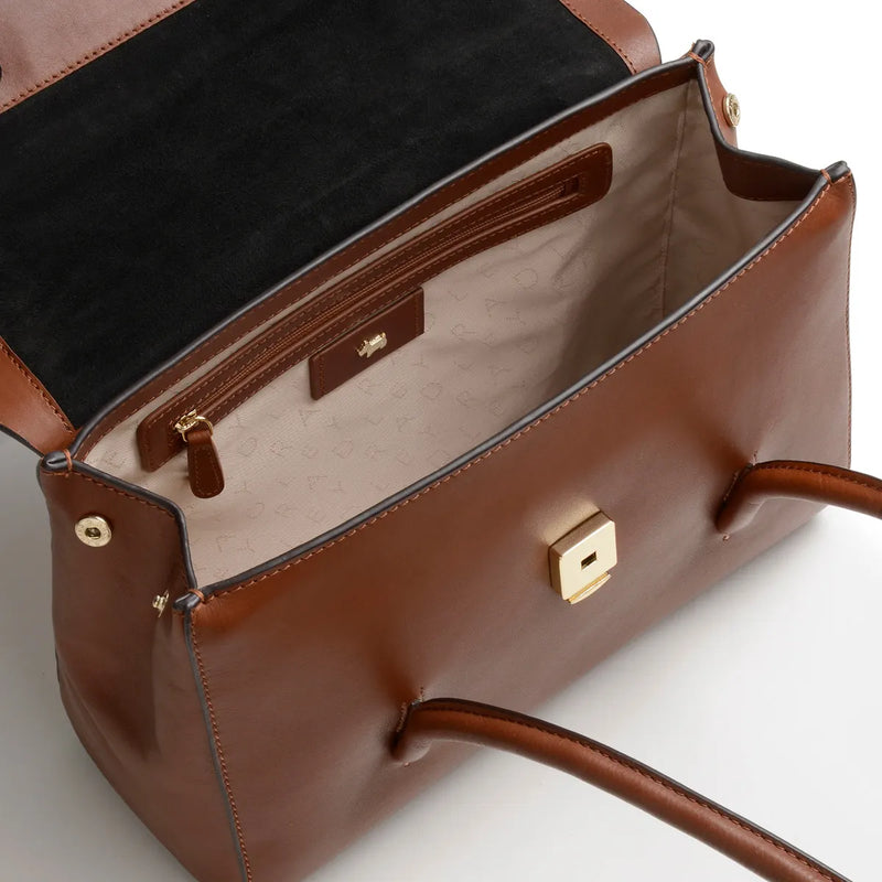 Apsley Road Medium Flapover Tote - Tan