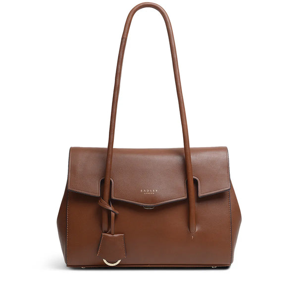 Apsley Road Medium Flapover Tote - Tan