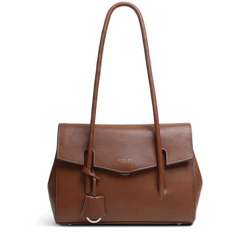 Apsley Road Medium Flapover Tote - Tan