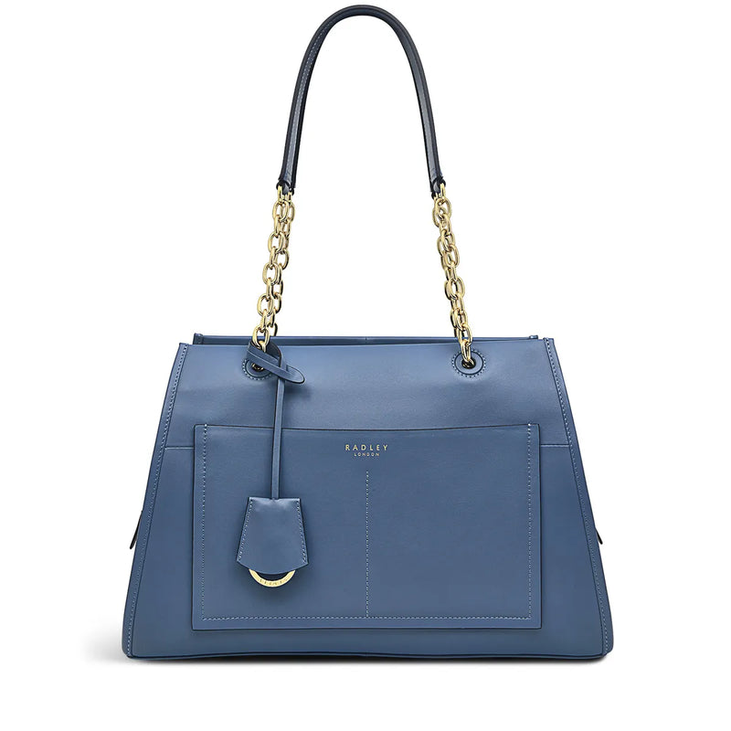 Fern Street Medium Ziptop Tote - Blue