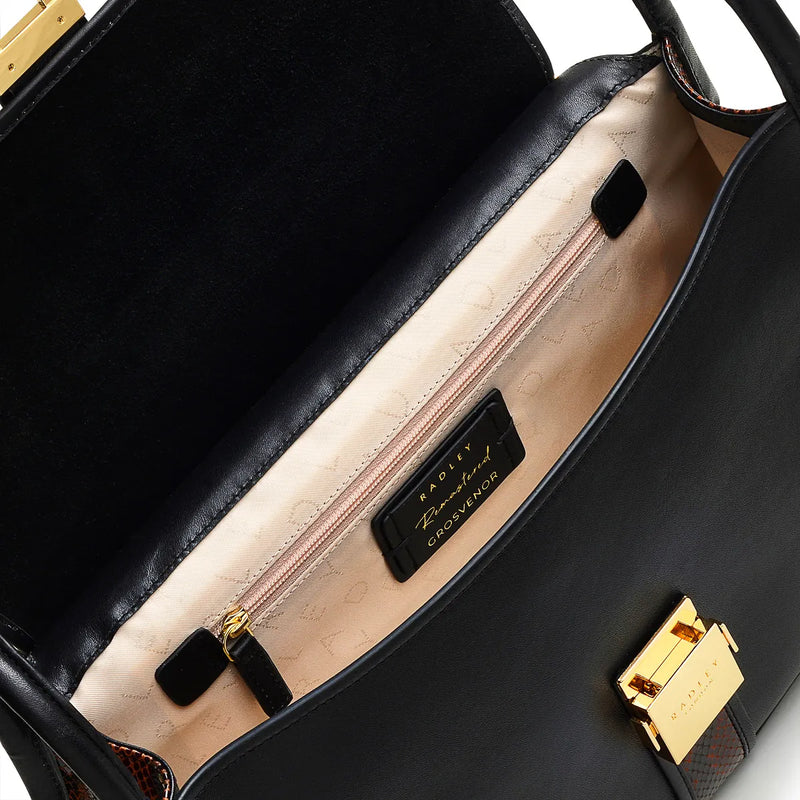 Grosvenor Remastered Small Flapover Shoulder - Black