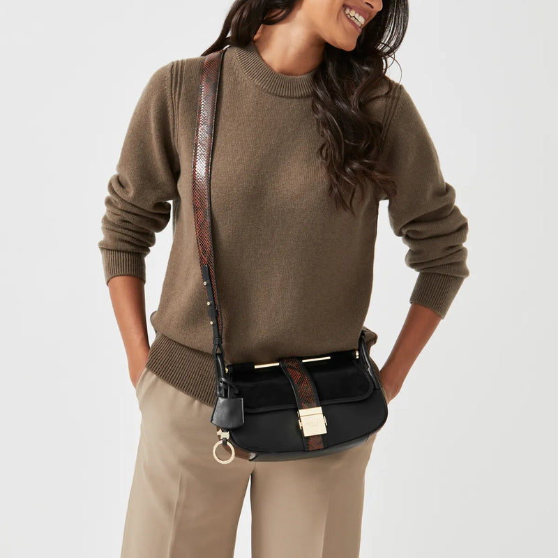 Grosvenor Remastered Small Flapover Shoulder - Black