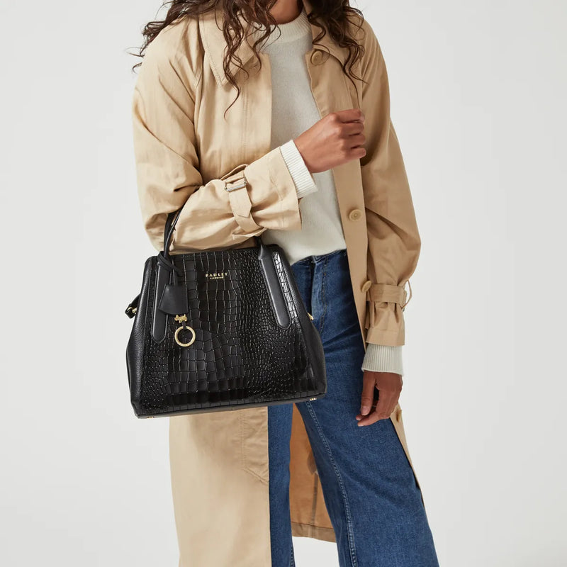 Baylis Road Faux Croc Multiway Grab - Black