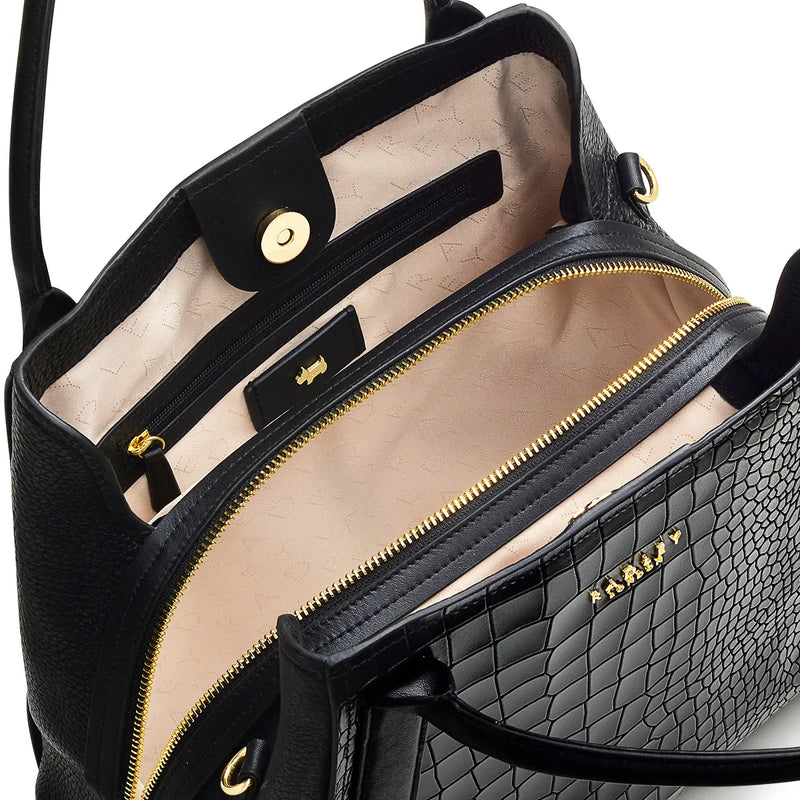 Baylis Road Faux Croc Multiway Grab - Black