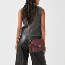 Apsley Road Small Flapover Crossbody - Dark Cherry