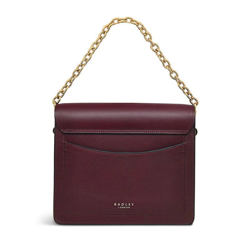 Apsley Road Small Flapover Crossbody - Dark Cherry