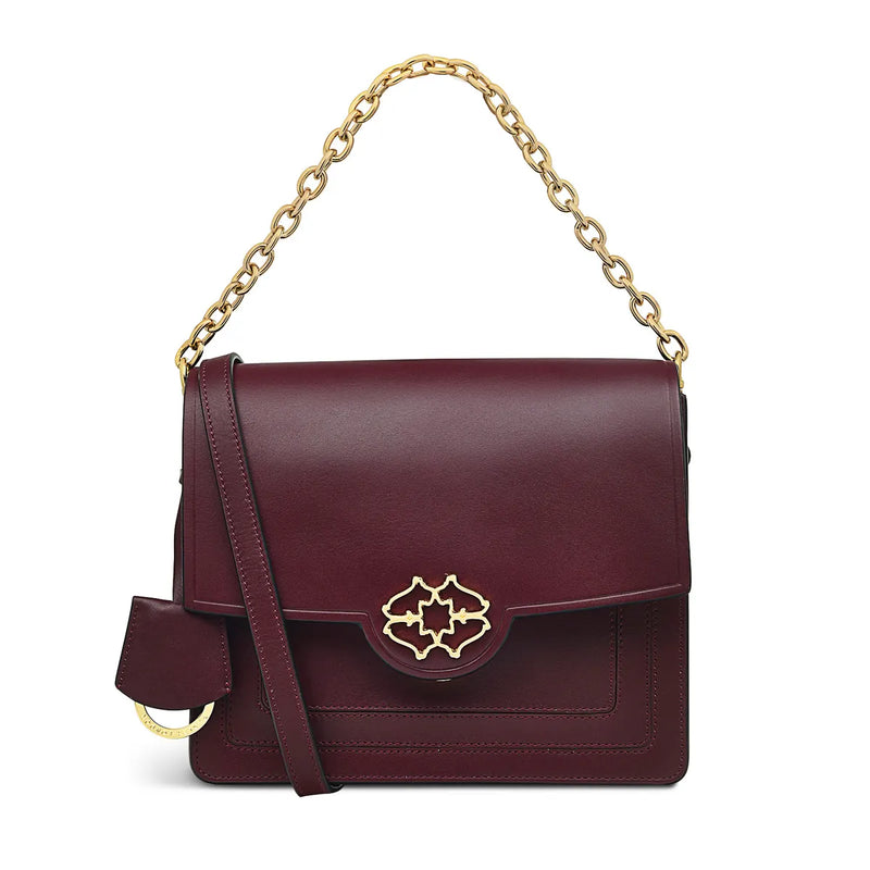 Apsley Road Small Flapover Crossbody - Dark Cherry