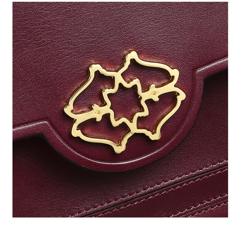 Apsley Road Small Flapover Crossbody - Dark Cherry