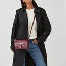 Keeley Street Small Flapover Crossbody - Dark Cherry