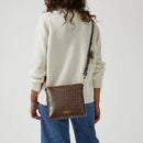 Pockets 2.0 Faux Croc Ziptop Crossbody - Dark Oak
