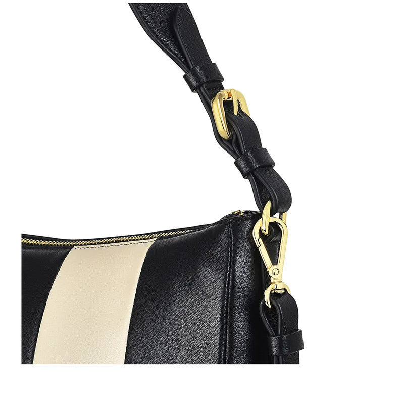 Dukes Place Stripe Ziptop Shoulder - Black