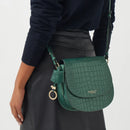 Liverpool Street Croc Ziptop Flapover - Cedar