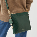 Pocket Faux Snake Ziptop Crossbody - Cedar