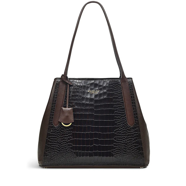 Baylis Road Faux Croc Shoulder - Dark Oak