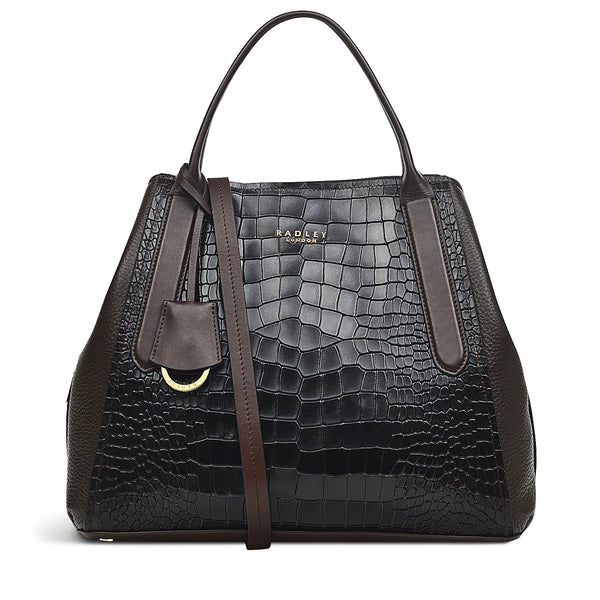 Baylis Road Faux Croc Multiway Grab - Dark Oak