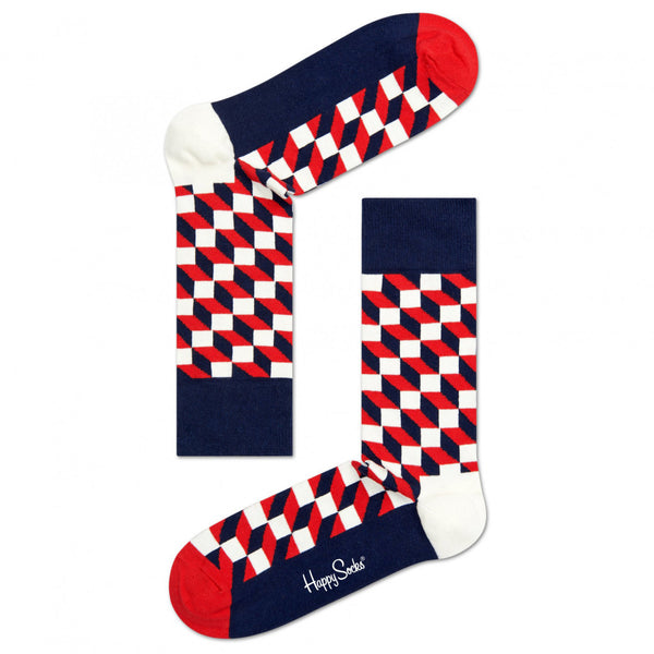 Filled Optic Sock - Navy/Red/White