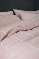 HELENA SPRINGFIELD CHAMBRAY BLUSH DUVET COVER SET REVERSE & PILLOW