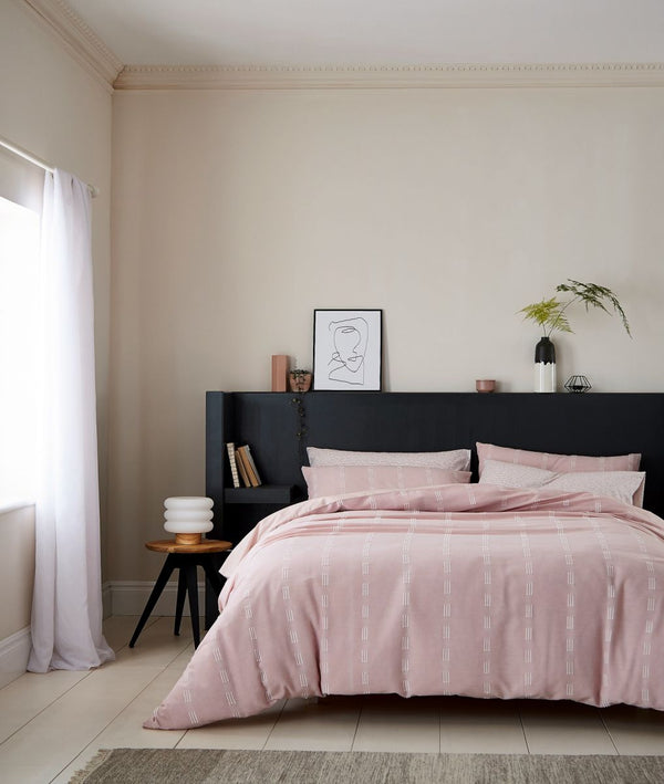 HELENA SPRINGFIELD CHAMBRAY BLUSH DUVET COVER SET