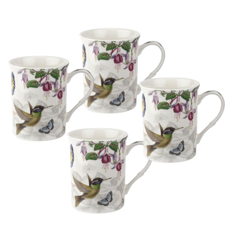 Hummingbird Mugs Set Of 4