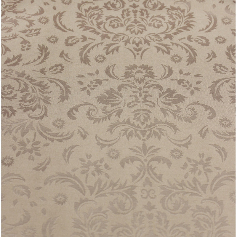 Caroline Damask Round Tablecloth 67" - Beige
