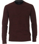 Patterned Crew Neck Jumper - Orange