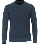 Patterned Crew Neck Jumper - Moroccan Blue