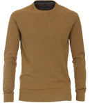 Patterned Crew Neck Jumper - Tan