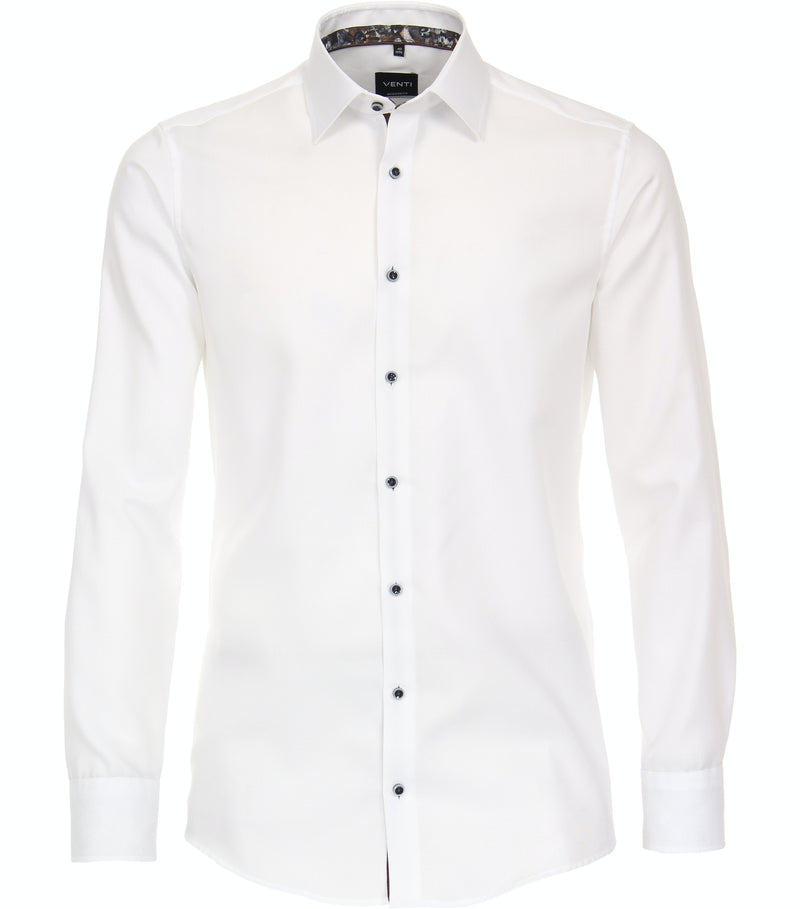 Plain Long Sleeve Shirt - White