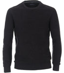 Patterned Round Neck Jumper - Dark Blue