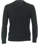 Plain V-neck Jumper - Darkest Spruce