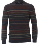 Patterned Round Neck Jumper - Fired Brick