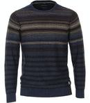 Patterned Round Neck Jumper - Sargasso Sea