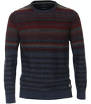 Patterned Round Neck Jumper - Fired Brick